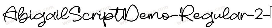 AbigailScriptDemo-Regular-2字体转换