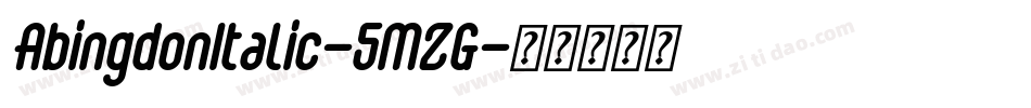 AbingdonItalic-5MZG字体转换
