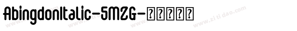 AbingdonItalic-5MZG字体转换