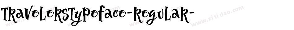 TravelersTypeface-Regular字体转换