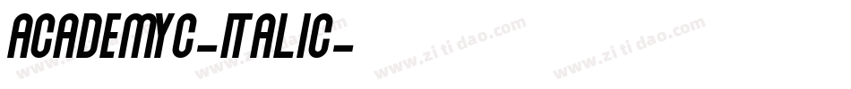 AcademyC-Italic字体转换