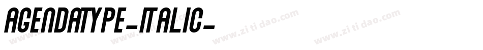 Agendatype-Italic字体转换