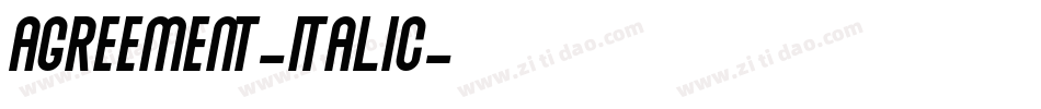 Agreement-Italic字体转换