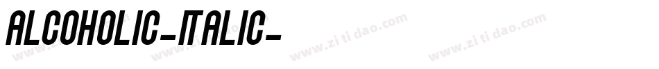 Alcoholic-Italic字体转换