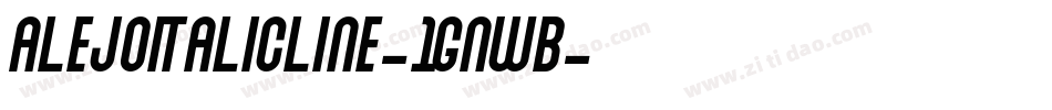 AlejoItalicLine-1GnWB字体转换