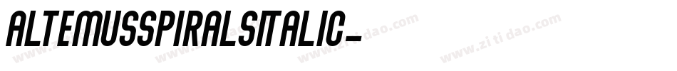 AltemusSpiralsItalic字体转换