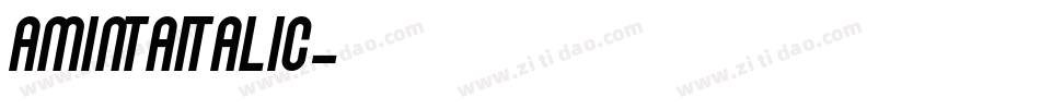 AmintaItalic字体转换