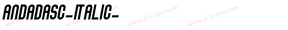 AndadaSC-Italic字体转换