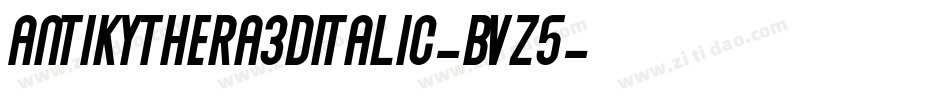 Antikythera3DItalic-Bvz5字体转换