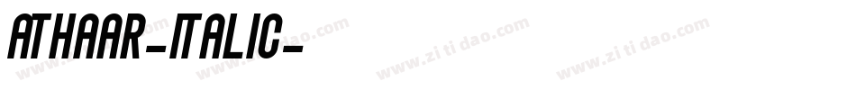 Athaar-Italic字体转换