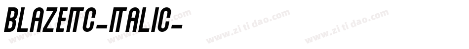 BlazeITC-Italic字体转换