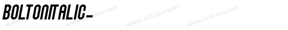 BoltonItalic字体转换