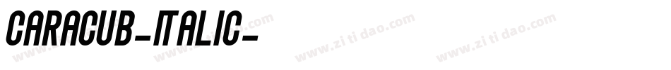 Caracub-Italic字体转换