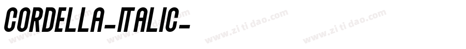 Cordella-Italic字体转换