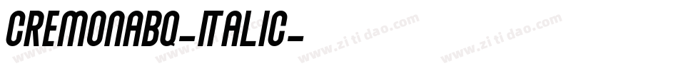 CremonaBQ-Italic字体转换