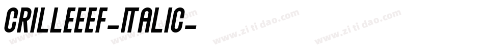 CrilleeEF-Italic字体转换