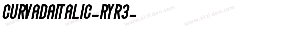 CurvadaItalic-Ryr3字体转换