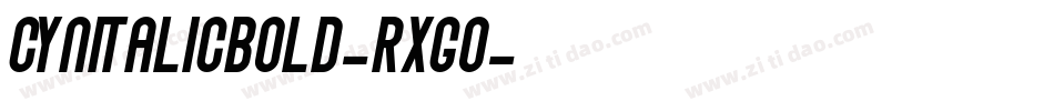 CynItalicBold-rxGO字体转换