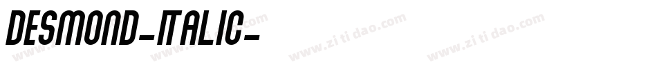Desmond-Italic字体转换