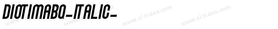 DiotimaBQ-Italic字体转换