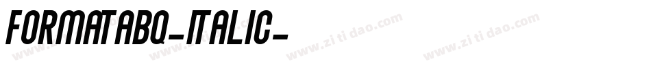 FormataBQ-Italic字体转换