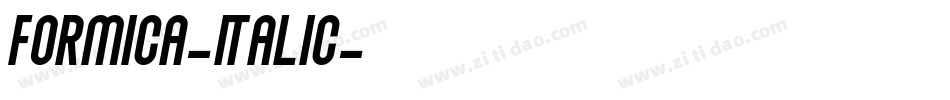 Formica-Italic字体转换