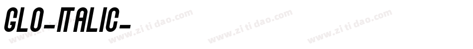 Glo-Italic字体转换