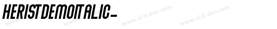 HeristDEMOItalic字体转换