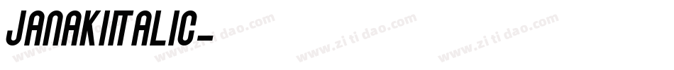 JanakiItalic字体转换 JanakiItalic字体转换