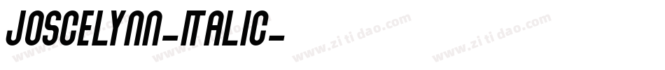 Joscelynn-Italic字体转换