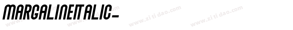MargalineItalic字体转换