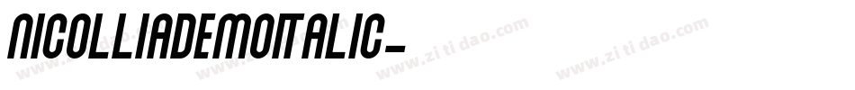 NicolliaDEMOItalic字体转换