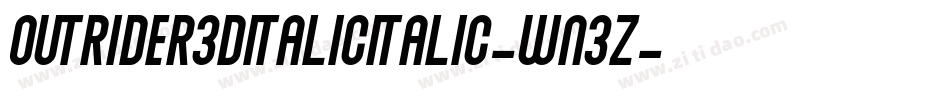 Outrider3DItalicItalic-Wn3z字体转换