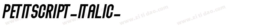 Petitscript-Italic字体转换