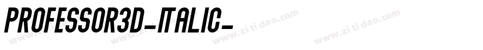 Professor3D-Italic字体转换