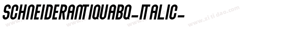 SchneiderAntiquaBQ-Italic字体转换