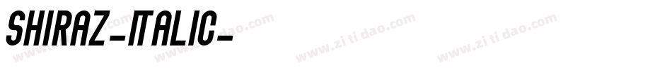 Shiraz-Italic字体转换