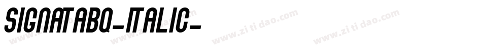 SignataBQ-Italic字体转换