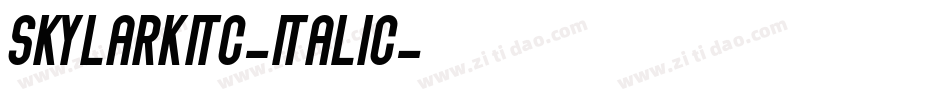 SkylarkITC-Italic字体转换