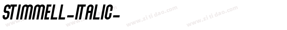 Stimmell-Italic字体转换