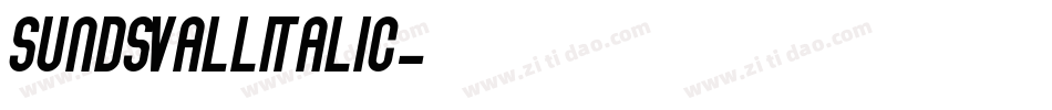 SundsvallItalic字体转换