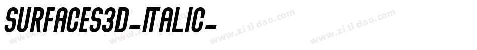 Surfaces3D-Italic字体转换