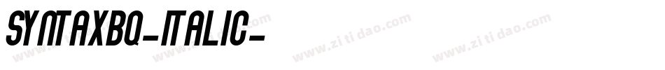 SyntaxBQ-Italic字体转换