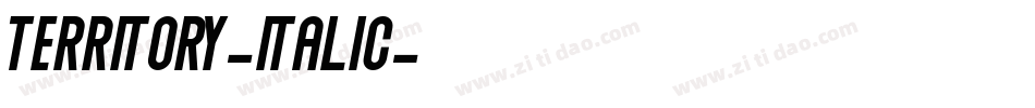 Territory-Italic字体转换