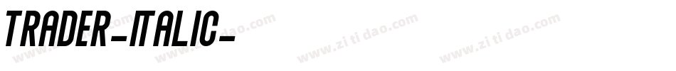 Trader-Italic字体转换