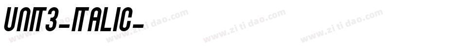 Unit3-Italic字体转换