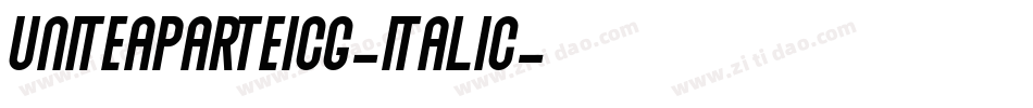 UniteAparteICG-Italic字体转换