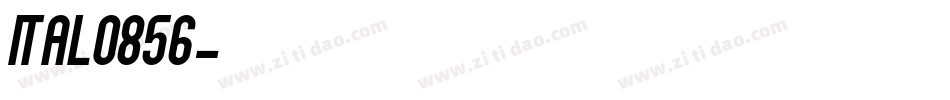 ital0856字体转换