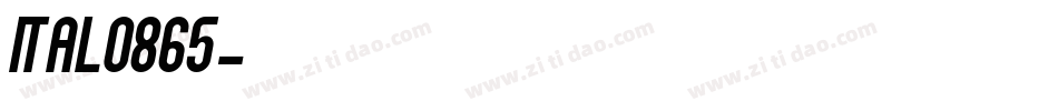 ital0865字体转换