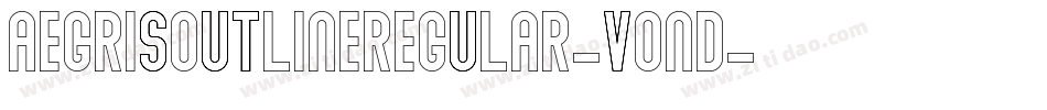 AegrisOutlineRegular-vonD字体转换